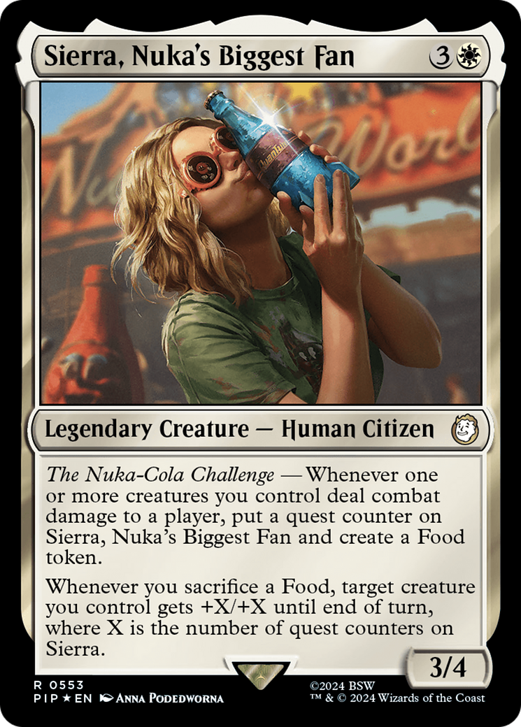 Image of Sierra, Nuka's Biggest Fan (Surge Foil) (PIP-553) - Fallout Foil