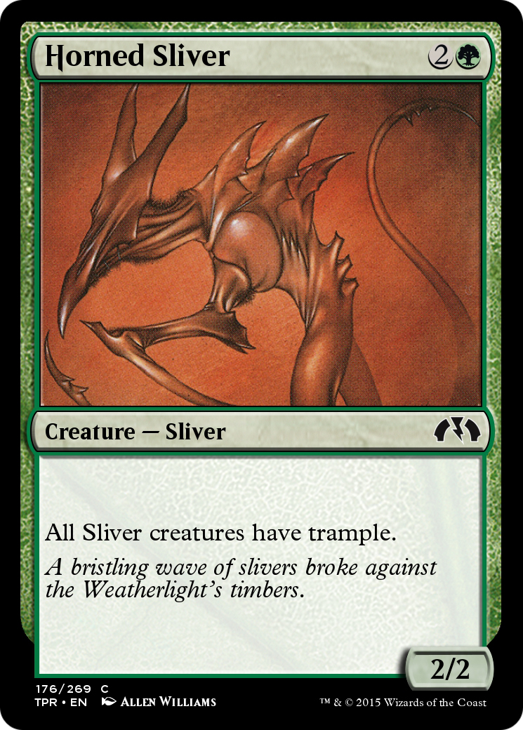 Image of Horned Sliver (TPR-176) - Tempest Remastered Foil