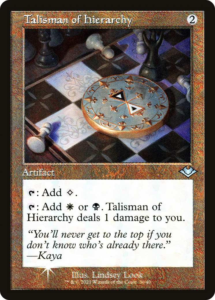 Image of Talisman of Hierarchy (Retro Frame) (MH1-036) - Modern Horizons 1 Timeshifts Foil