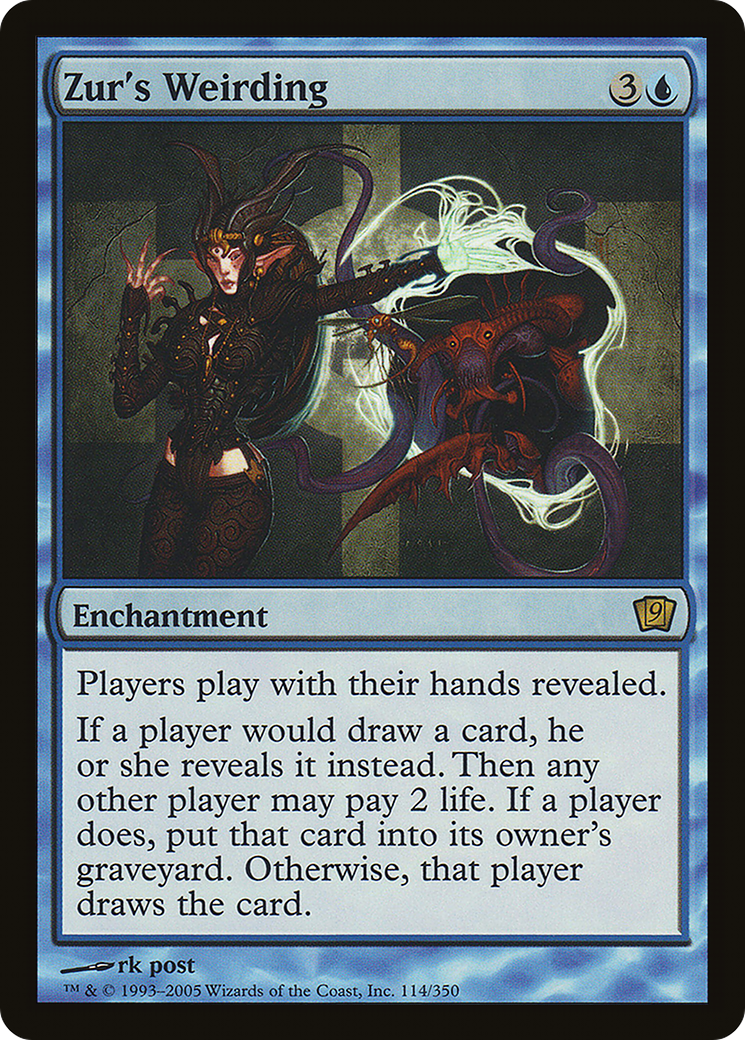 Image of Zur's Weirding (9ED-114) - 9th Edition Foil