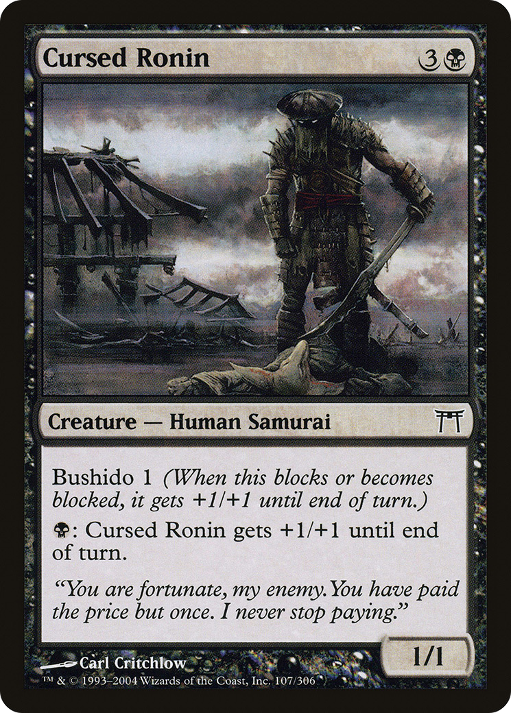Image of Cursed Ronin (CHK-107) - Champions of Kamigawa Foil