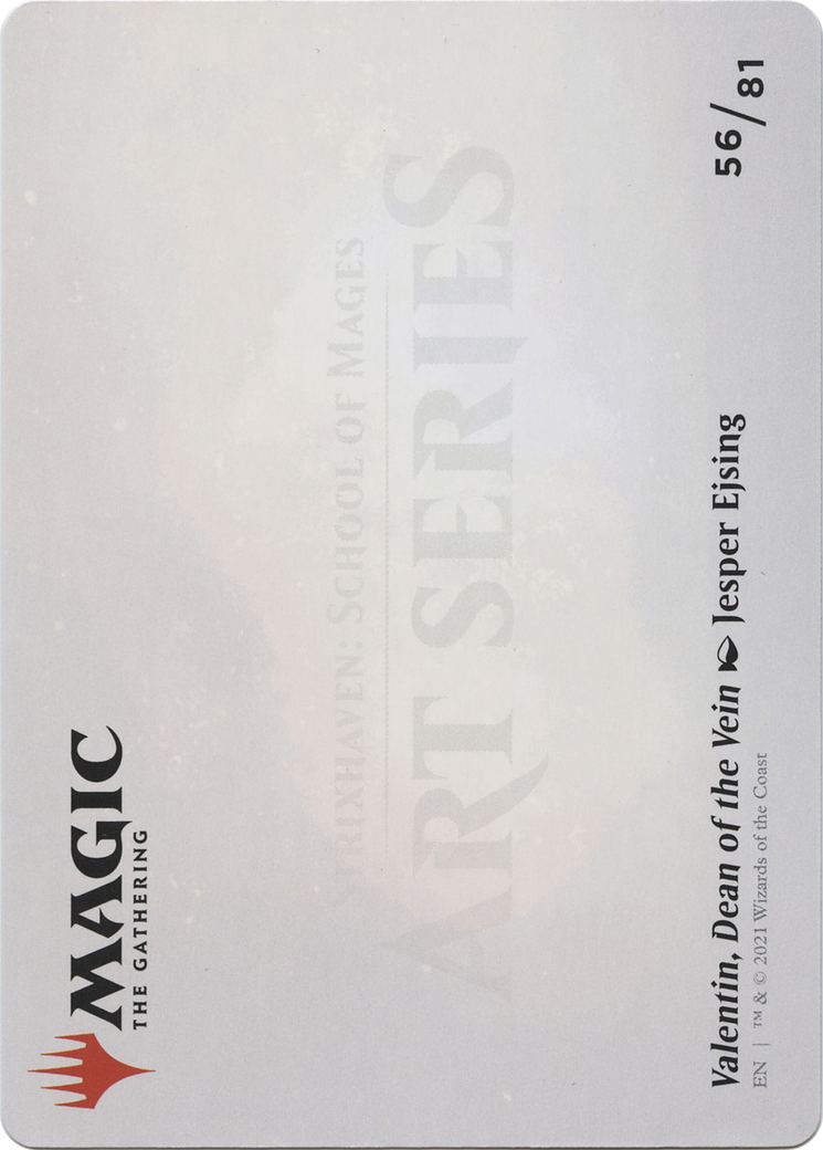 Image of Valentin, Dean of the Vein // Valentin, Dean of the Vein (ASTX-056) - Strixhaven Art Series (Borderless) Foil