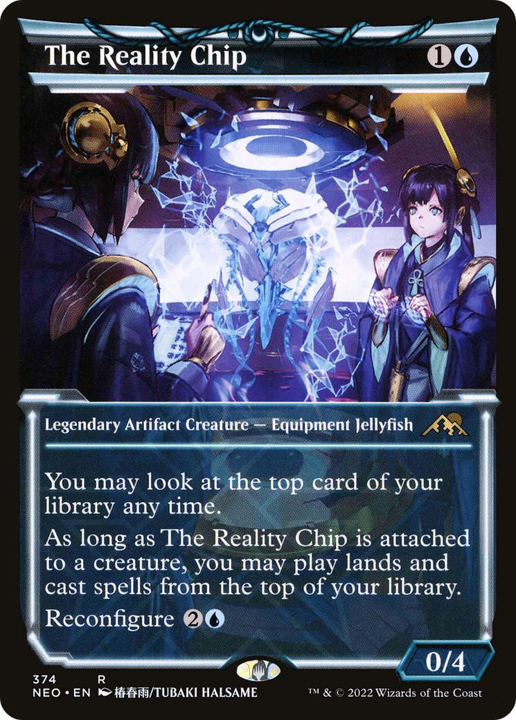 Image of The Reality Chip (Showcase) (NEO-374) - Kamigawa: Neon Dynasty: (Showcase)