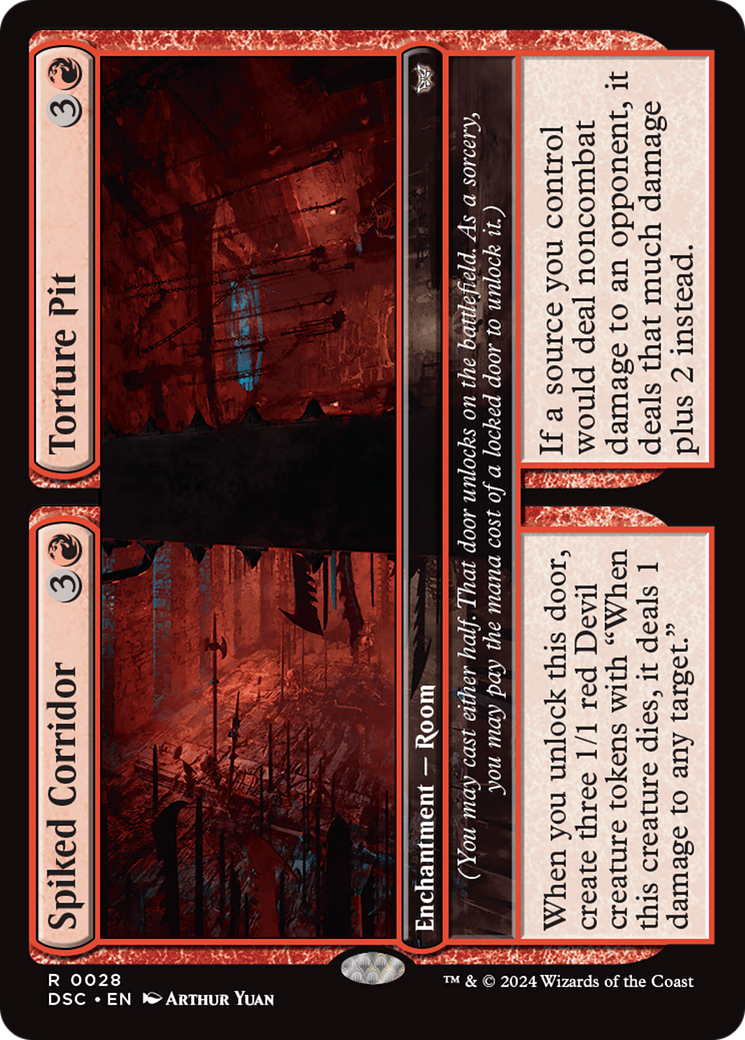 Image of Spiked Corridor // Torture Pit (DSC-028) - Duskmourn: House of Horror Commander