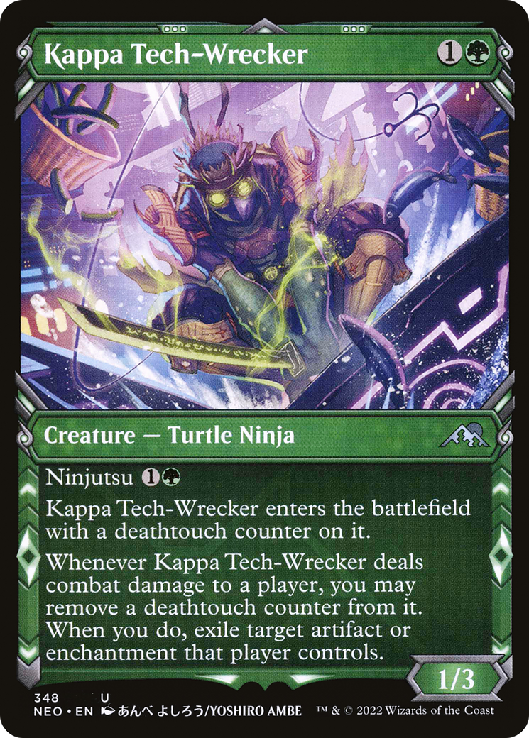 Image of Kappa Tech-Wrecker (Showcase) (NEO-348) - Kamigawa: Neon Dynasty: (Showcase) Foil