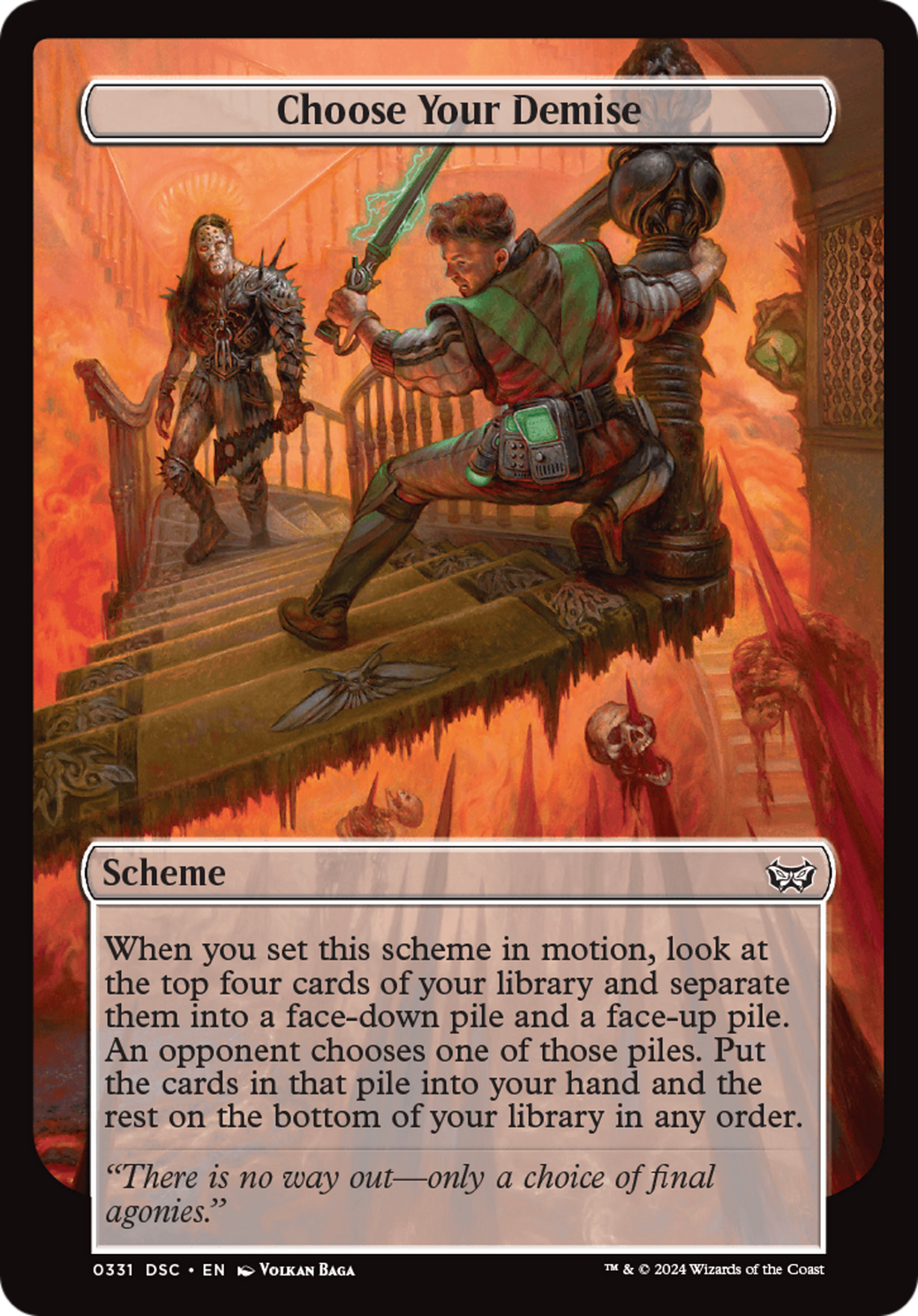 Image of Choose Your Demise (Full Art) (A:DSC-331) - Duskmourn: House of Horror Commander