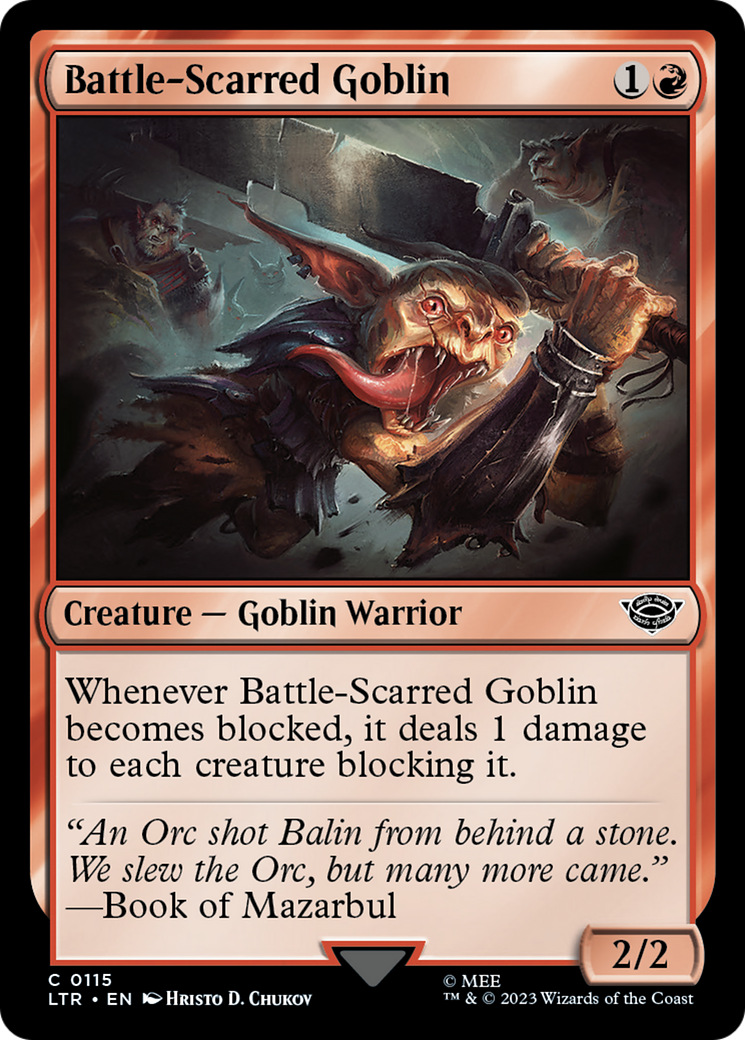 Image of Battle-Scarred Goblin (LTR-115) - The Lord of the Rings: Tales of Middle-earth Foil