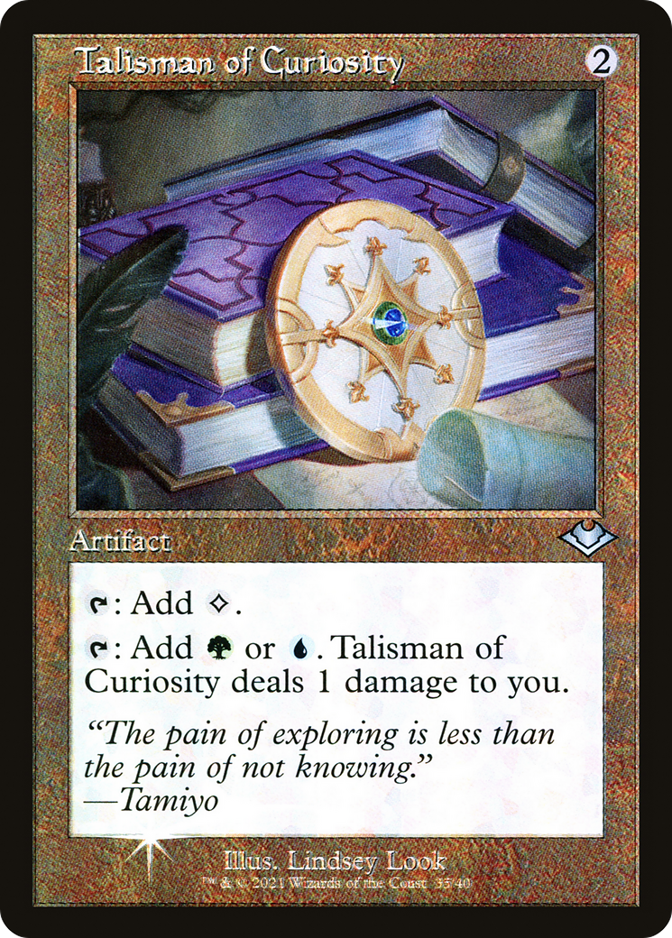 Image of Talisman of Curiosity (Retro Frame) (MH1-035) - Modern Horizons 1 Timeshifts Foil
