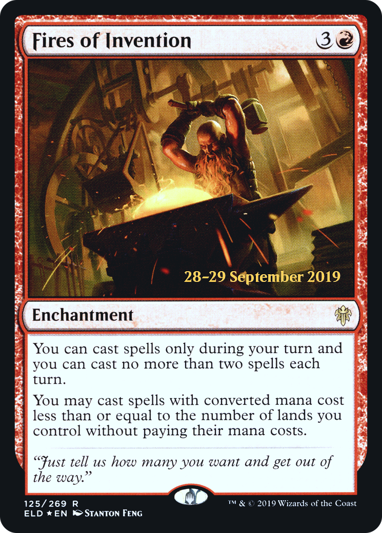 Image of Fires of Invention (PRE-125S) - Throne of Eldraine Promos Foil