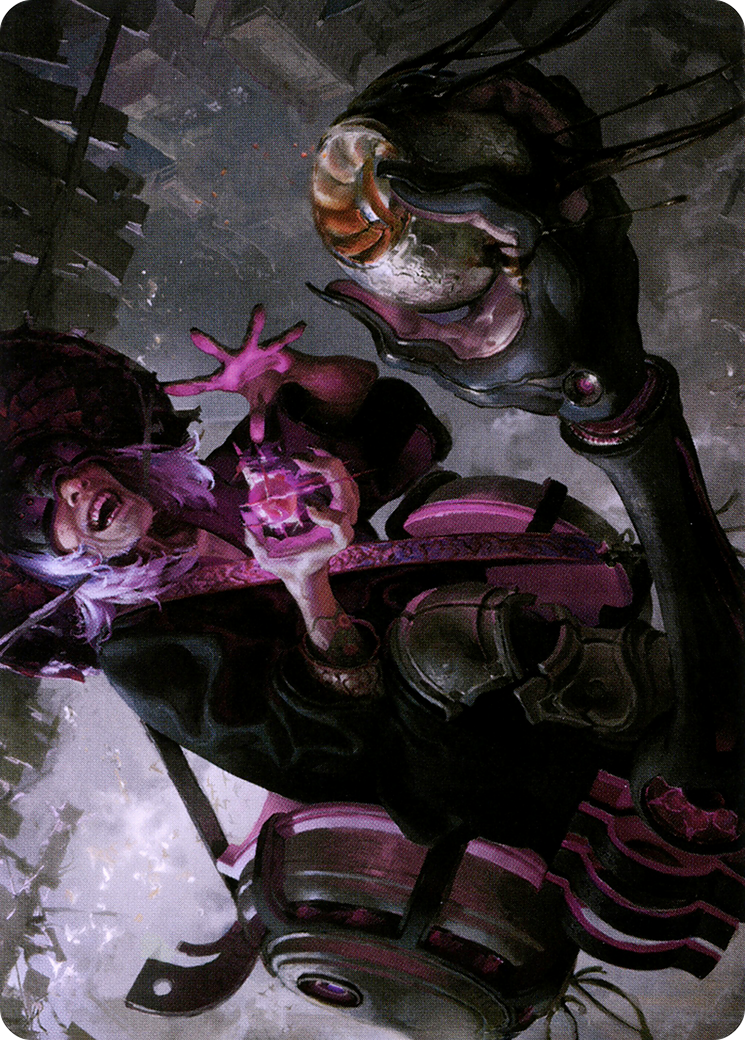 Image of Undercity Scrounger // Undercity Scrounger (ANEO-042) - Neon Dynasty Art Series (Borderless) Foil