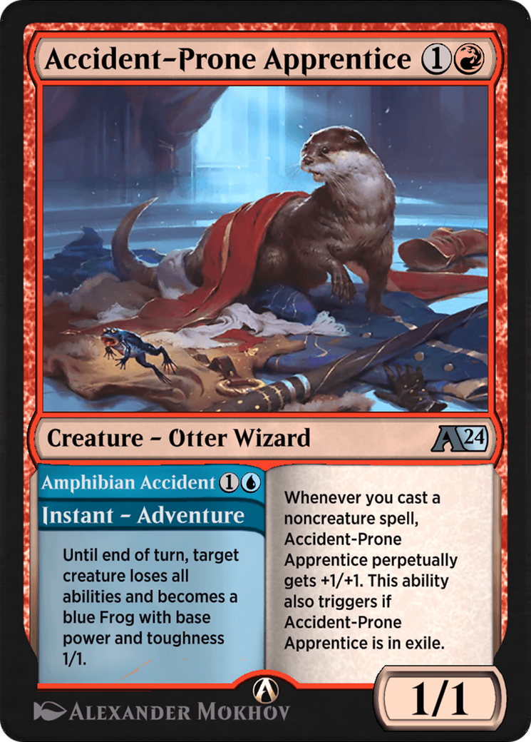 Image of Accident-Prone Apprentice // Amphibian Accident (YWOE-016) - Alchemy: Wilds of Eldraine
