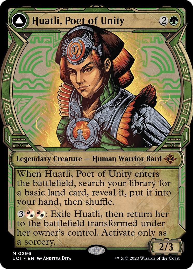 Image of Huatli, Poet of Unity (Showcase) (LCI-296) - The Lost Caverns of Ixalan: (Showcase)
