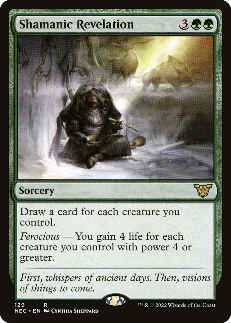 Image of Shamanic Revelation (NEC-129) - Neon Dynasty Commander