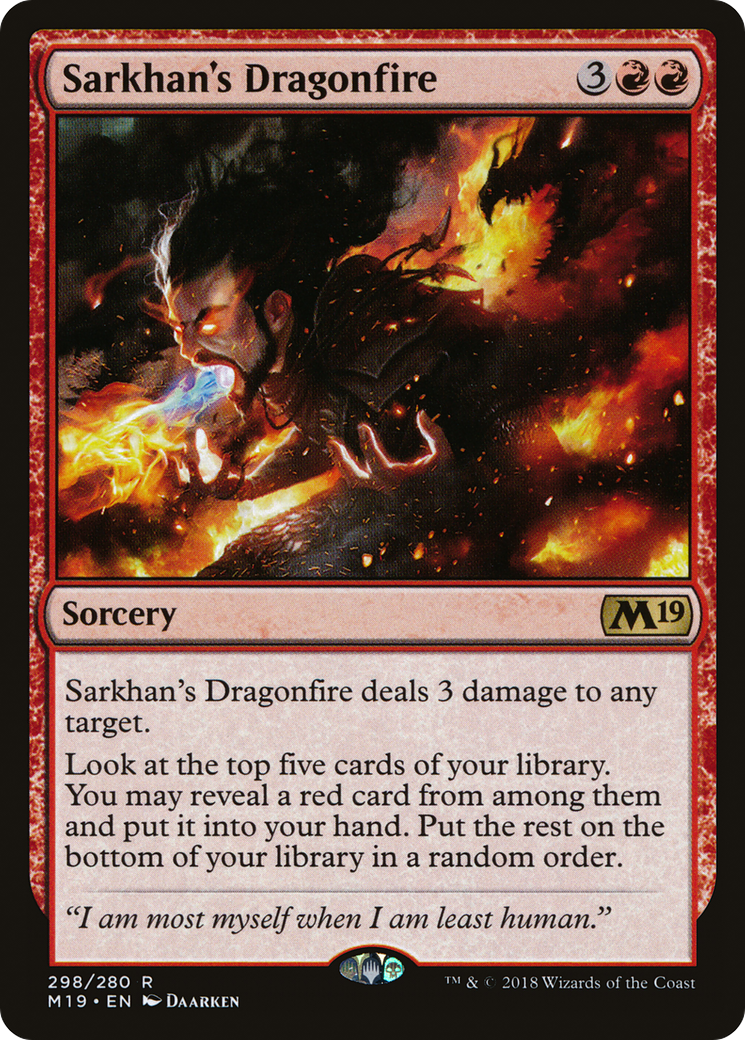 Image of Sarkhan's Dragonfire (M19-298) - Core Set 2019