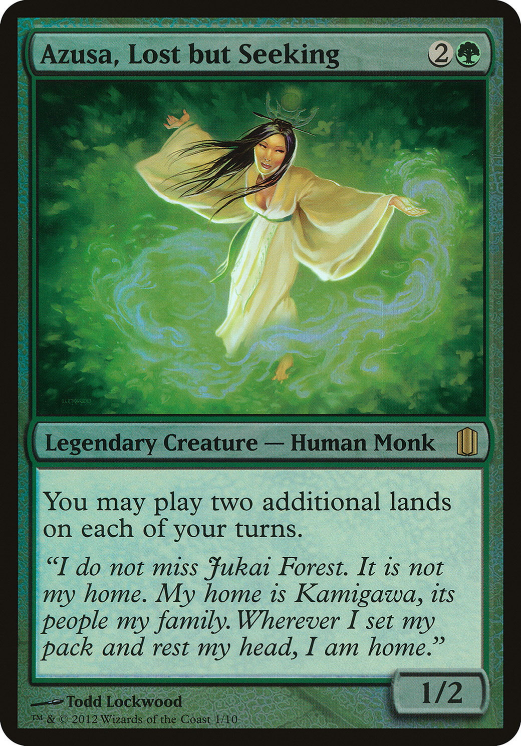 Image of Azusa, Lost but Seeking (Commander's Arsenal) (OVER-) - Commander's Arsenal Oversized Foil