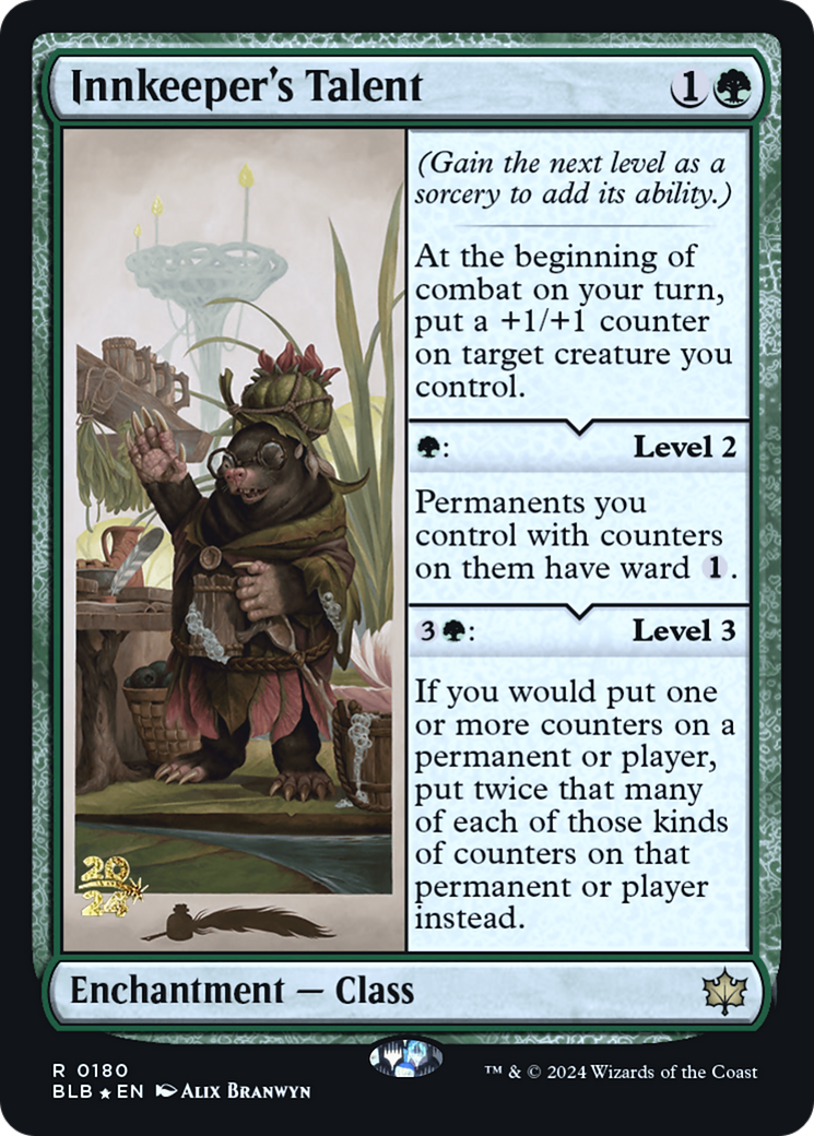 Image of Innkeeper's Talent (PRE-180) - Bloomburrow Promos Foil