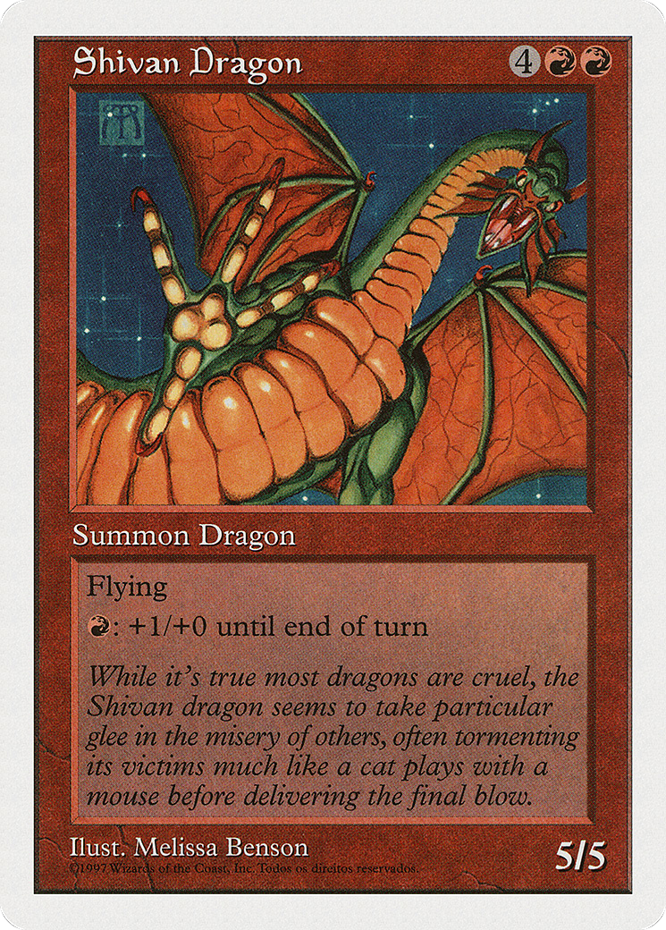 Image of Shivan Dragon (5ED-267†) - Fifth Edition