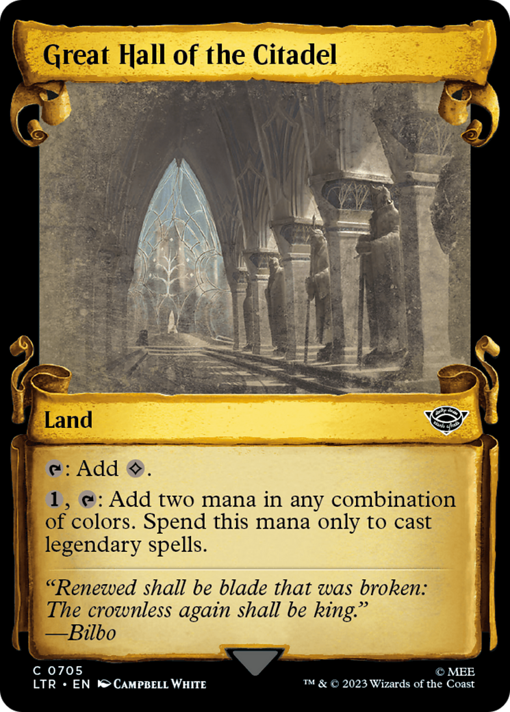 Image of Great Hall of the Citadel (Showcase Scrolls) (LTR-705) - The Lord of the Rings: Tales of Middle-earth: (Showcase) Foil