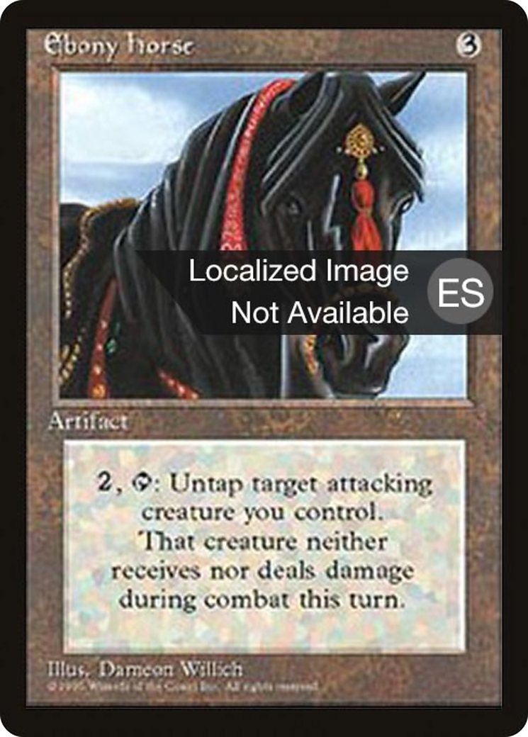 Image of Ebony Horse (4BB-) - Fourth Edition Foreign Black Border