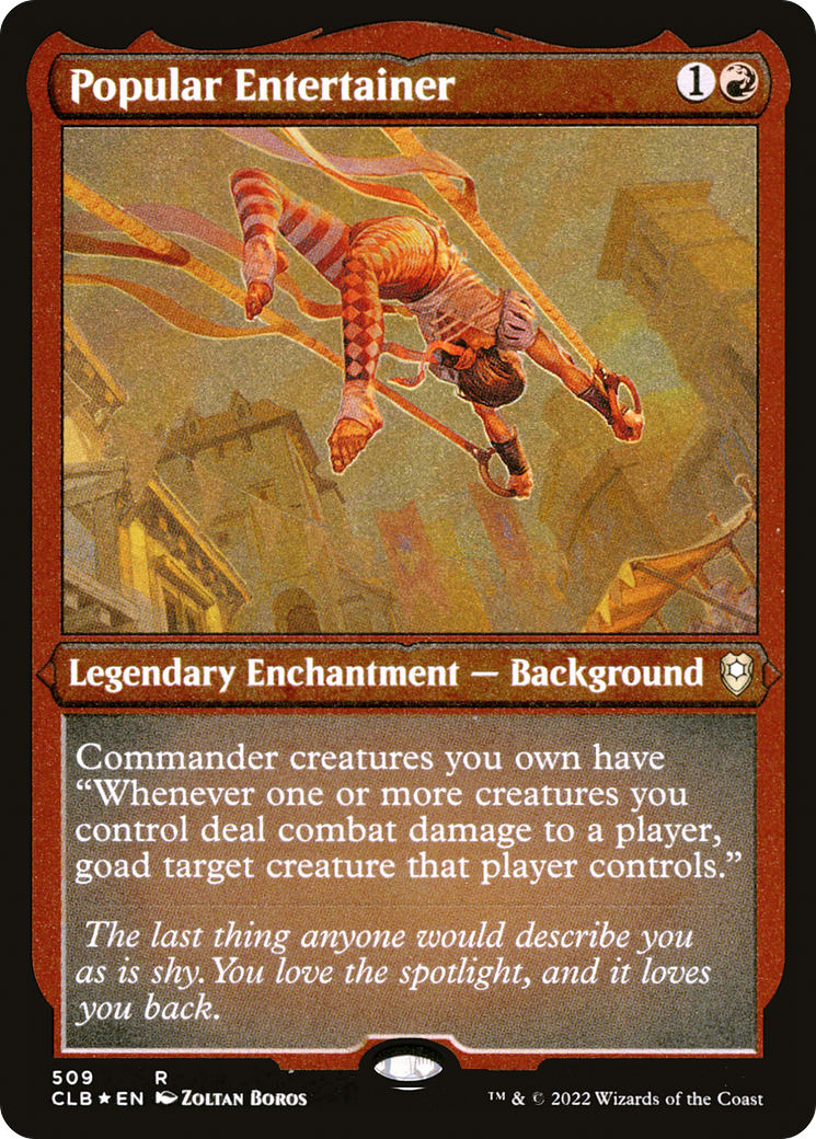 Image of Popular Entertainer (CLB-509) - Commander Legends: Battle for Baldur's Gate Etched Foil