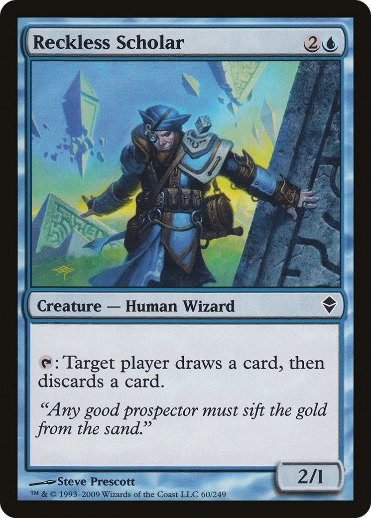 Image of Reckless Scholar (ZEN-060) - Zendikar Foil