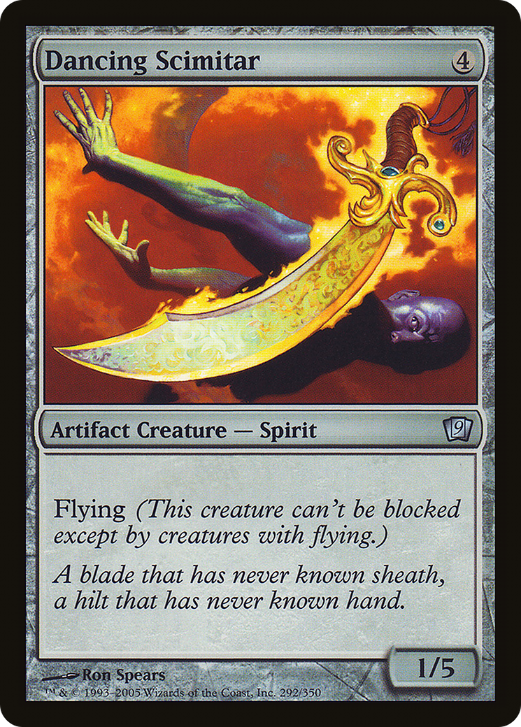 Image of Dancing Scimitar (9ED-292★) - 9th Edition Foil
