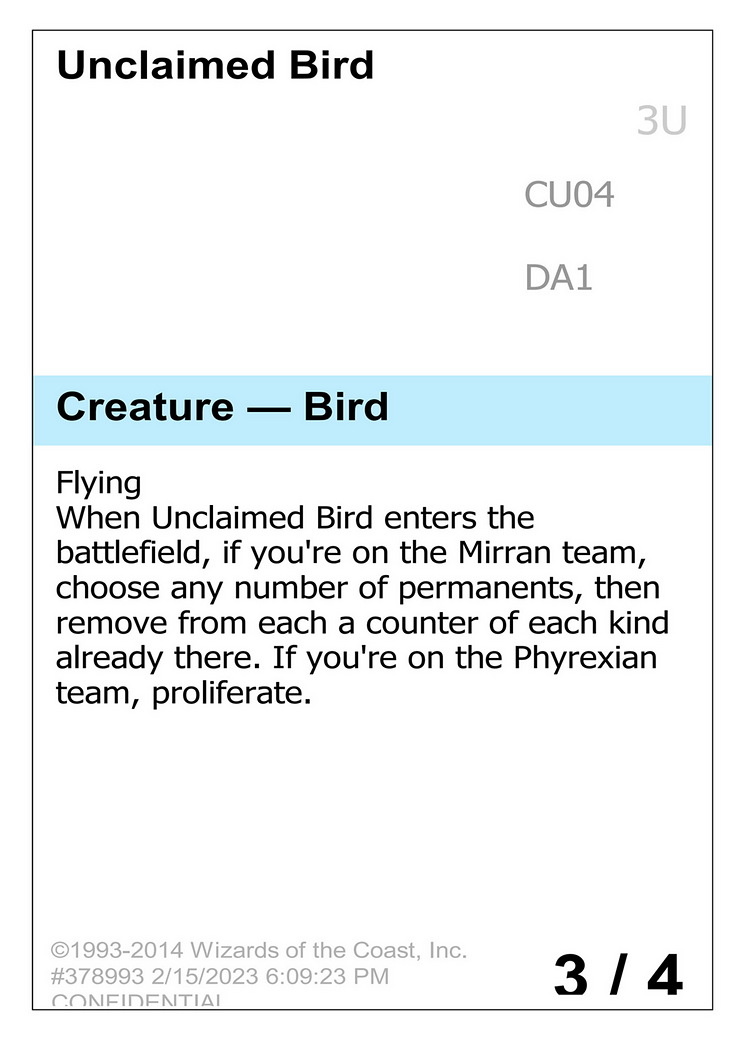 Image of Unclaimed Bird (UNK-CU04) - Unknown Event