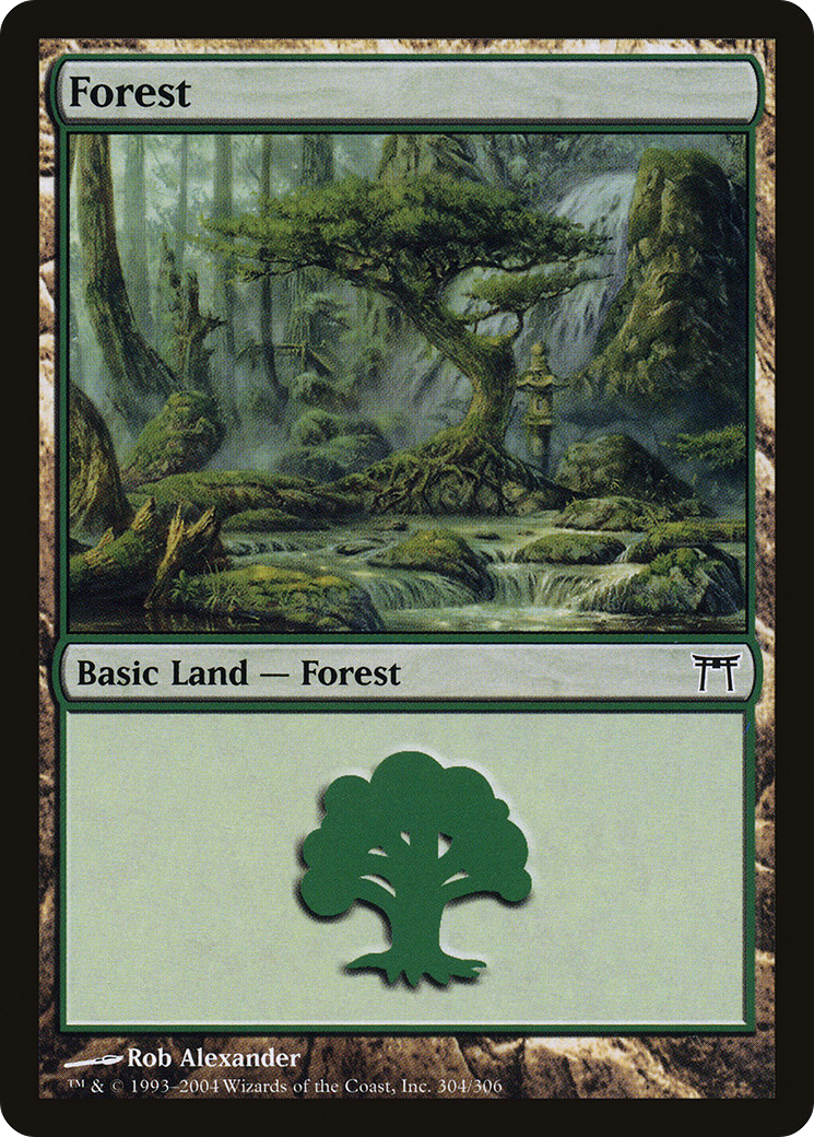 Image of Forest (304) (CHK-304) - Champions of Kamigawa Foil