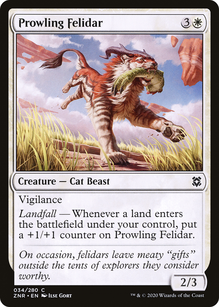 Image of Prowling Felidar (ZNR-034) - Zendikar Rising