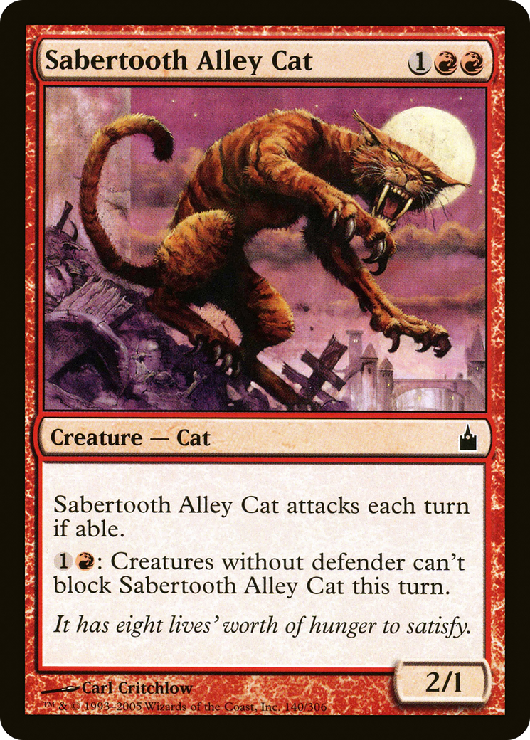 Image of Sabertooth Alley Cat (RAV-140) - Ravnica: City of Guilds