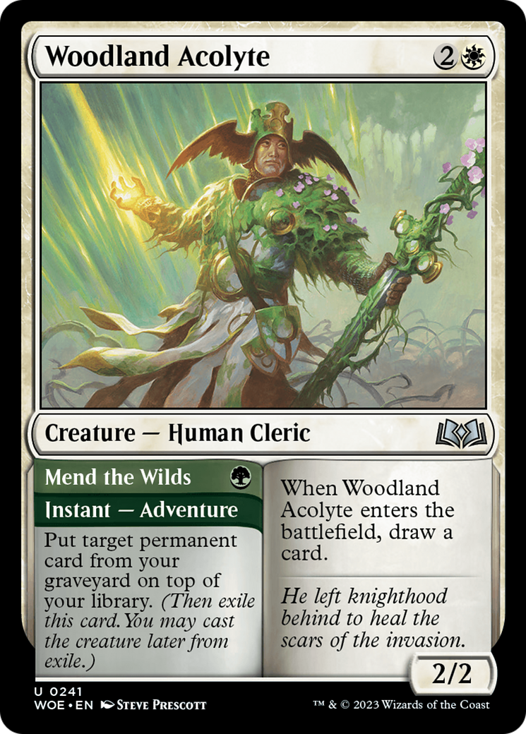Image of Woodland Acolyte (WOE-241) - Wilds of Eldraine Foil