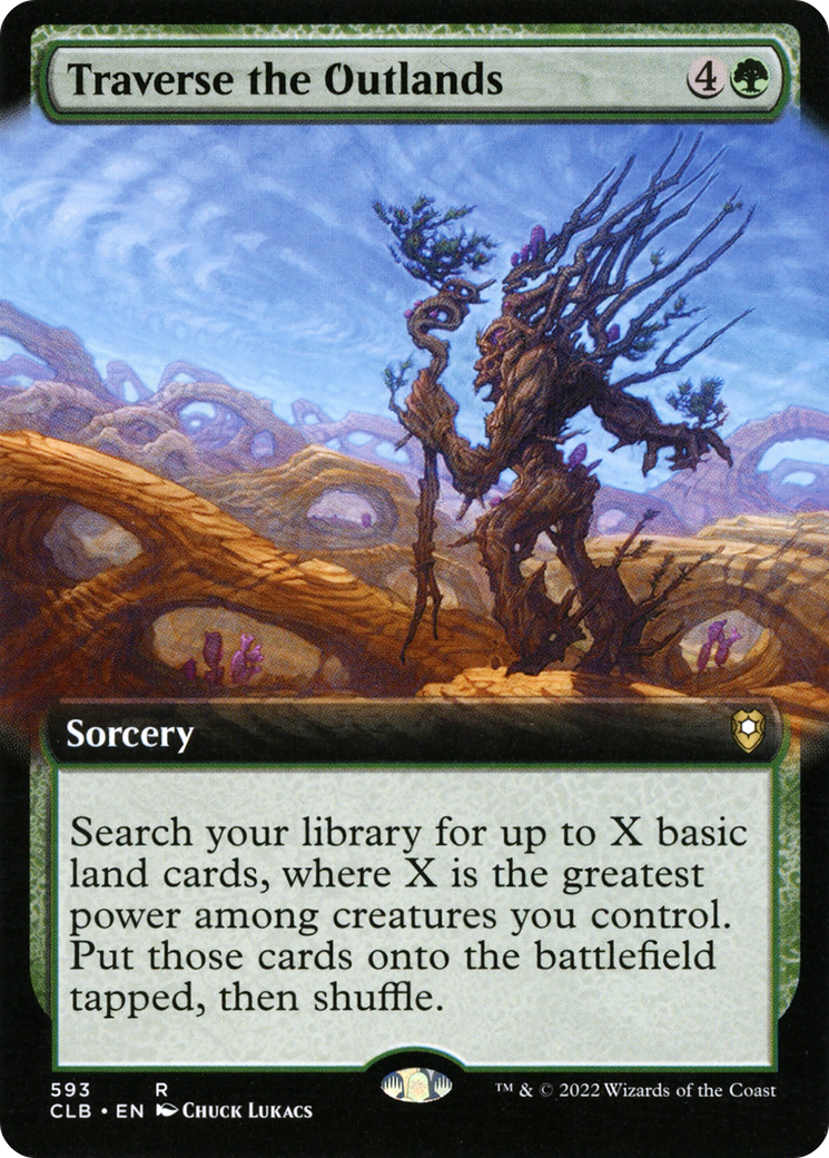 Image of Traverse the Outlands (Extended Art) (CLB-593) - Commander Legends: Battle for Baldur's Gate: (Extended Art) Foil