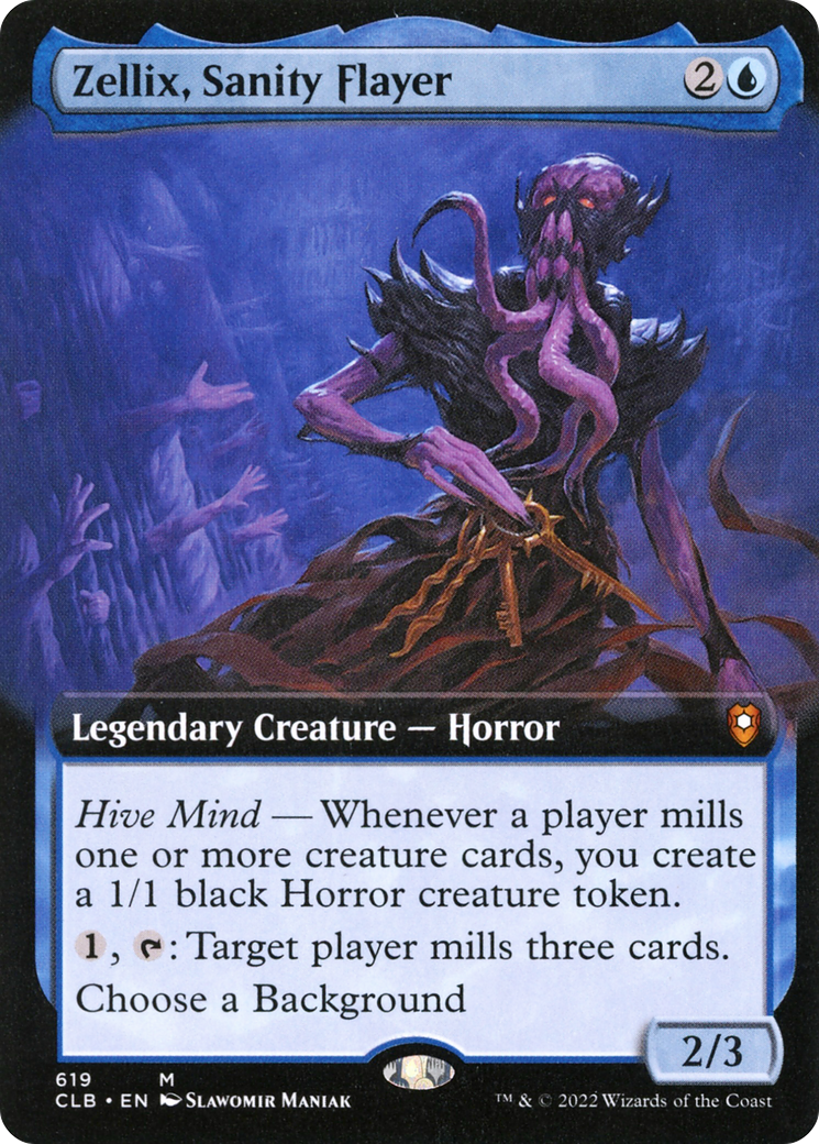 Image of Zellix, Sanity Flayer (Extended Art) (CLB-619) - Commander Legends: Battle for Baldur's Gate: (Extended Art) Foil