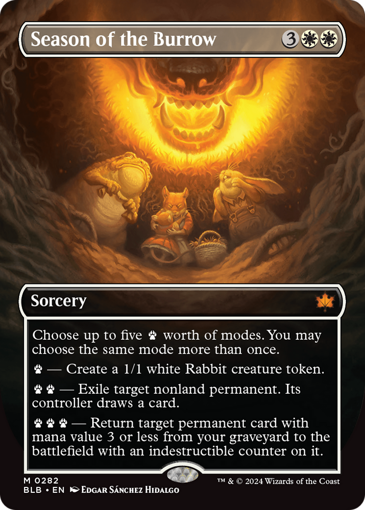 Image of Season of the Burrow (BLB-282) - Bloomburrow: (Showcase) (Borderless)