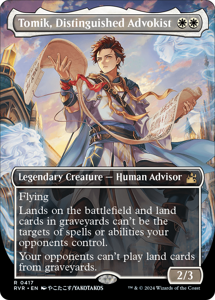 Image of Tomik, Distinguished Advokist (Anime Borderless) (RVR-417) - Ravnica Remastered (Borderless)