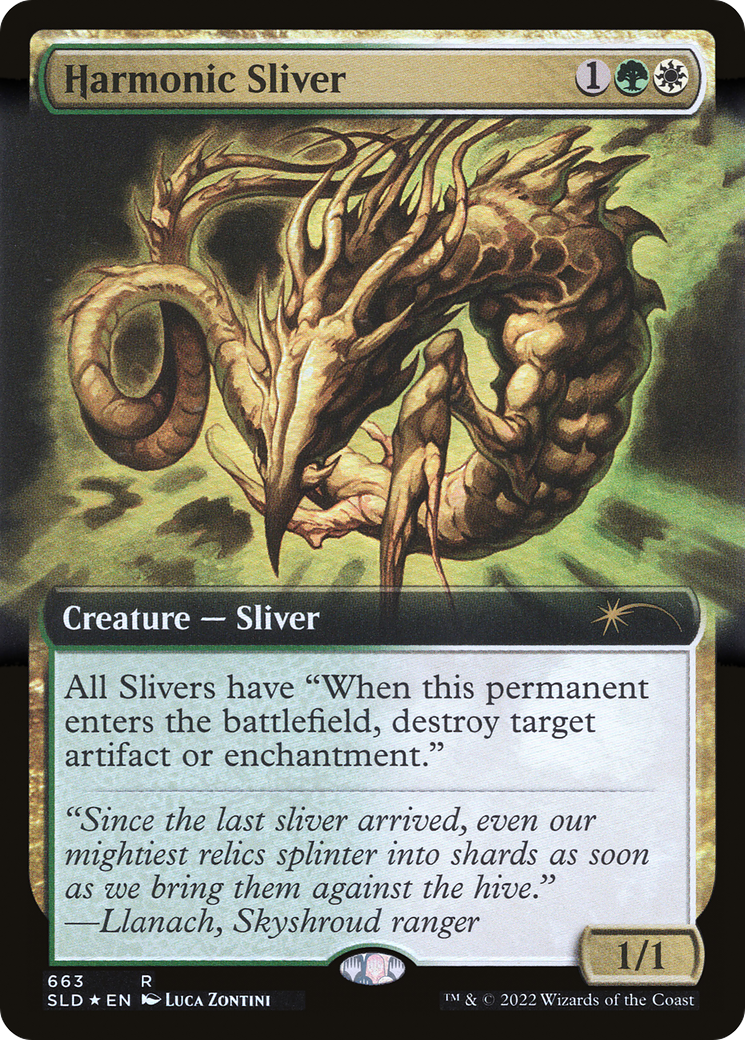 Image of Harmonic Sliver (Extended Art) (SLD-663) - Secret Lair Drop: (Extended Art) Foil
