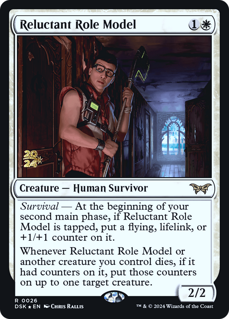 Image of Reluctant Role Model (0026) (PRE-026) - Duskmourn: House of Horror Promos Foil