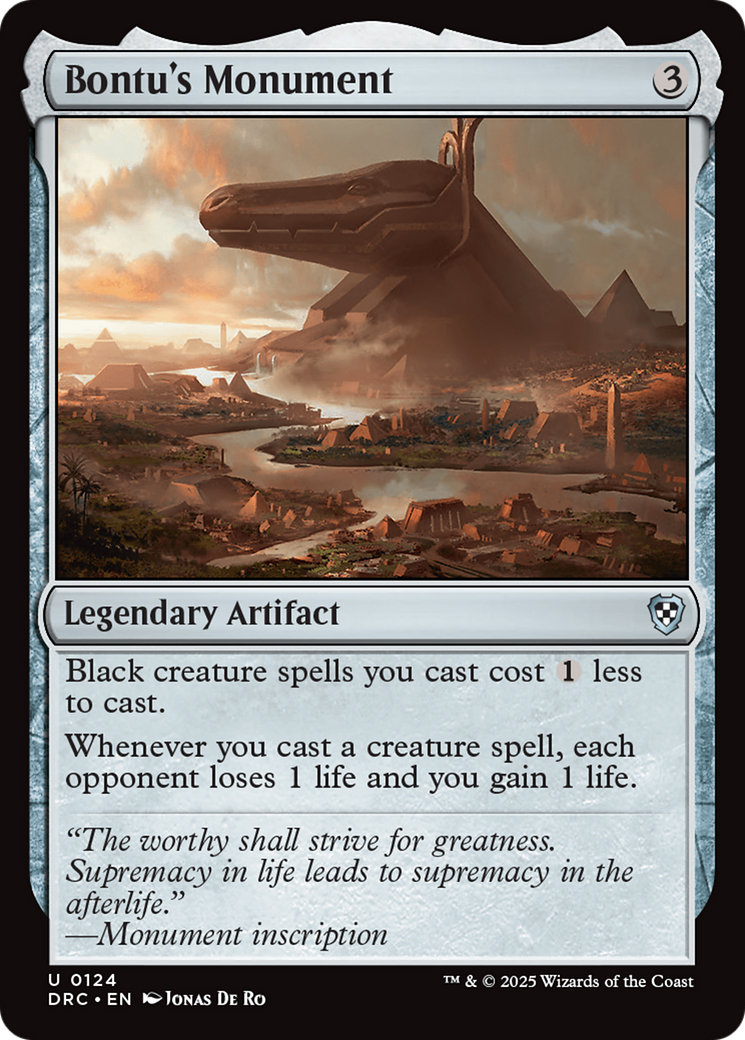 Image of Bontu's Monument (DRC-124) - Commander: Aetherdrift