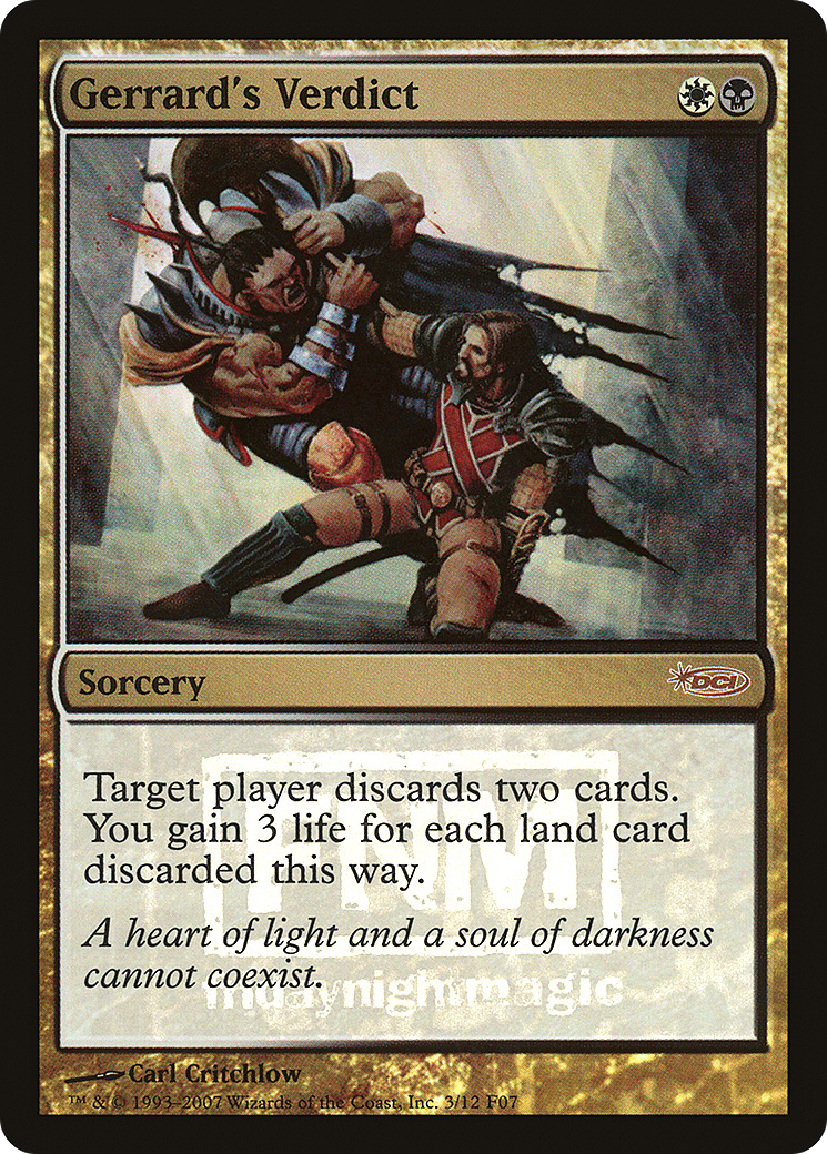 Image of Gerrard's Verdict (FNM-003) - Friday Night Magic 2007 Foil
