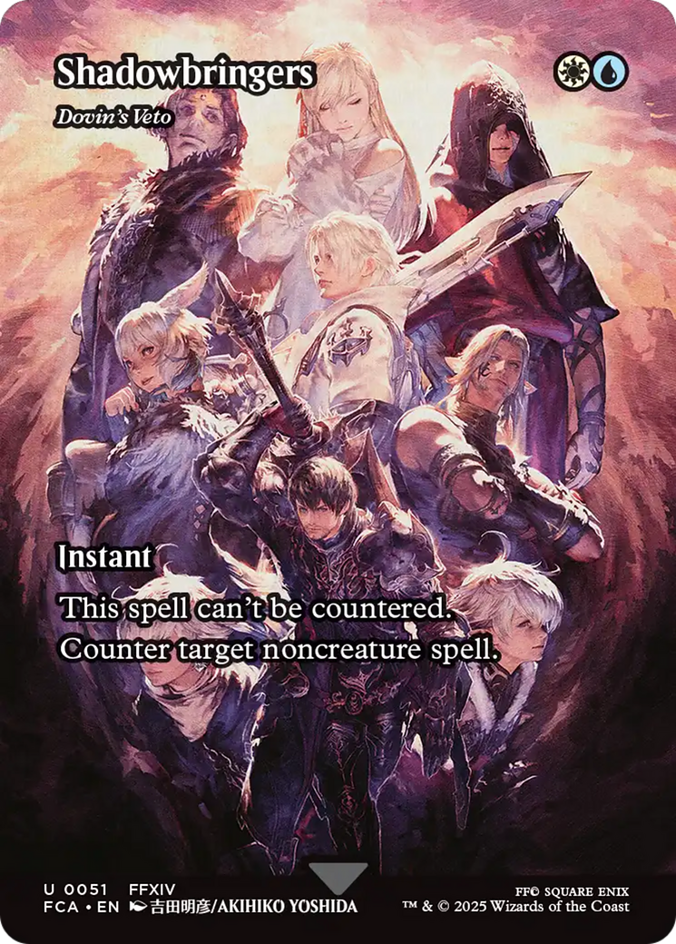 Image of Shadowbringers - Dovin's Veto (Showcase) (FCA-051) - FINAL FANTASY: Through the Ages / Shadowbringers (Borderless) Foil