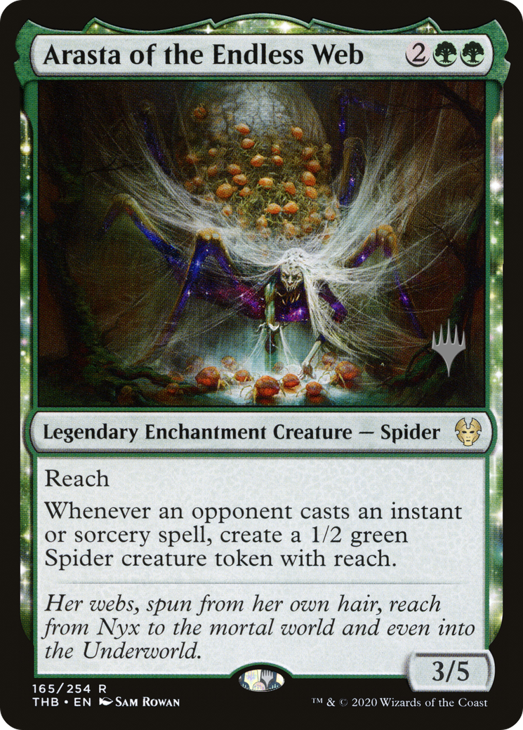 Image of Arasta of the Endless Web (PPTHB-165P) - Theros Beyond Death Promos: (enchantment)