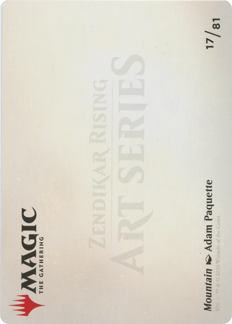 Image of Mountain // Mountain (AZNR-017) - Zendikar Rising Art Series (Borderless)