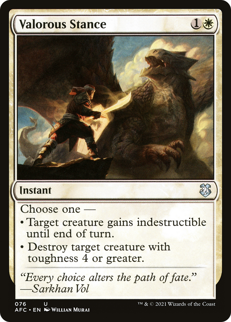 Image of Valorous Stance (AFC-076) - Forgotten Realms Commander