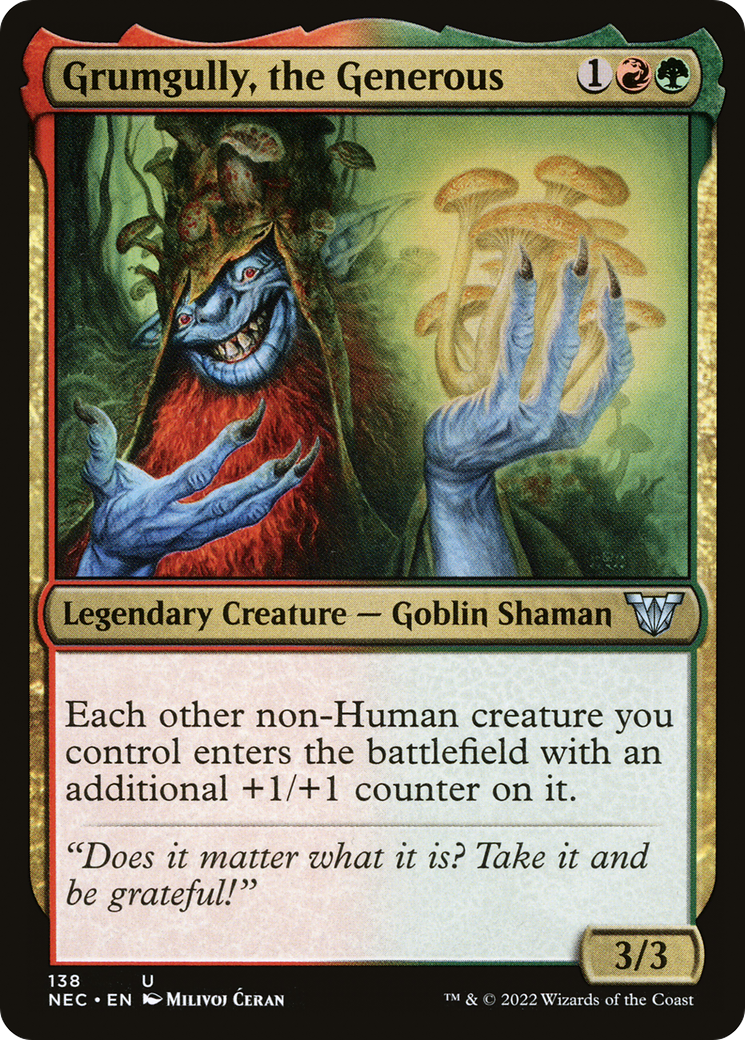 Image of Grumgully, the Generous (NEC-138) - Neon Dynasty Commander