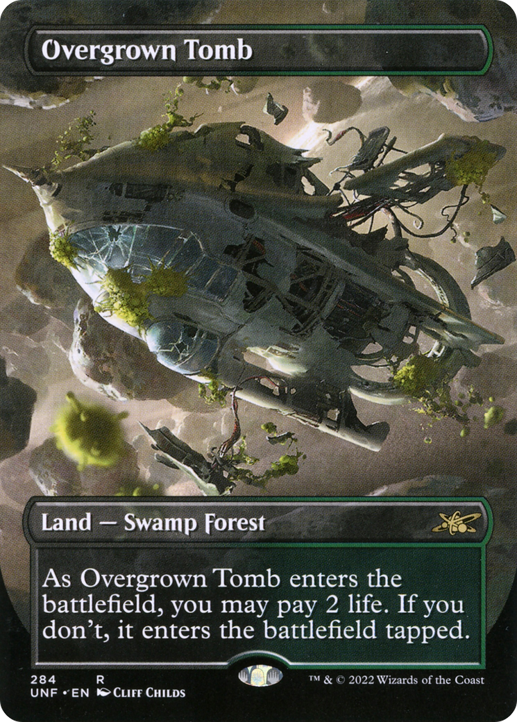 Image of Overgrown Tomb (Borderless) (UNF-284) - Unfinity (Borderless) Foil