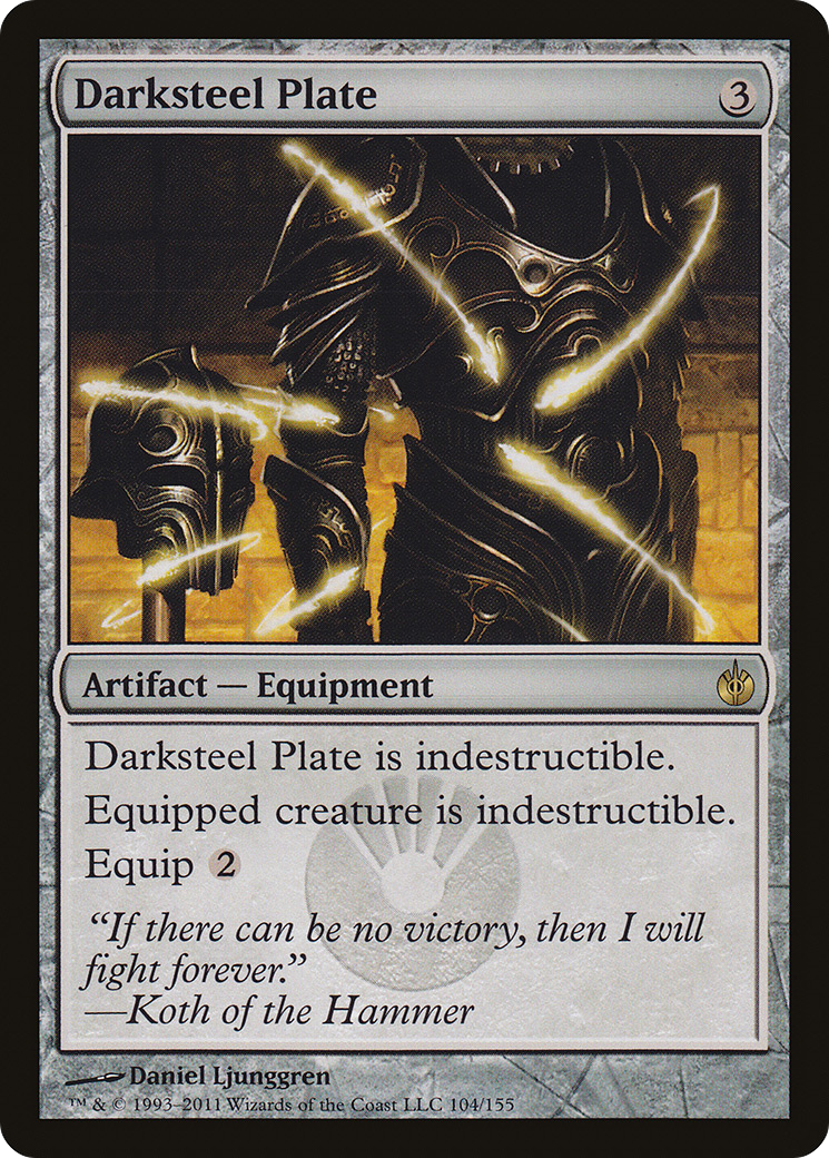 Image of Darksteel Plate (MBS-104) - Mirrodin Besieged Foil