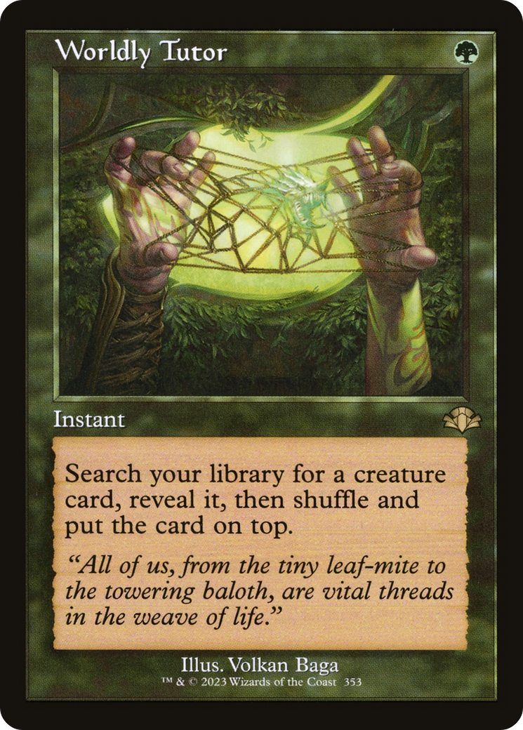 Image of Worldly Tutor (Retro Frame) (DMR-353) - Dominaria Remastered