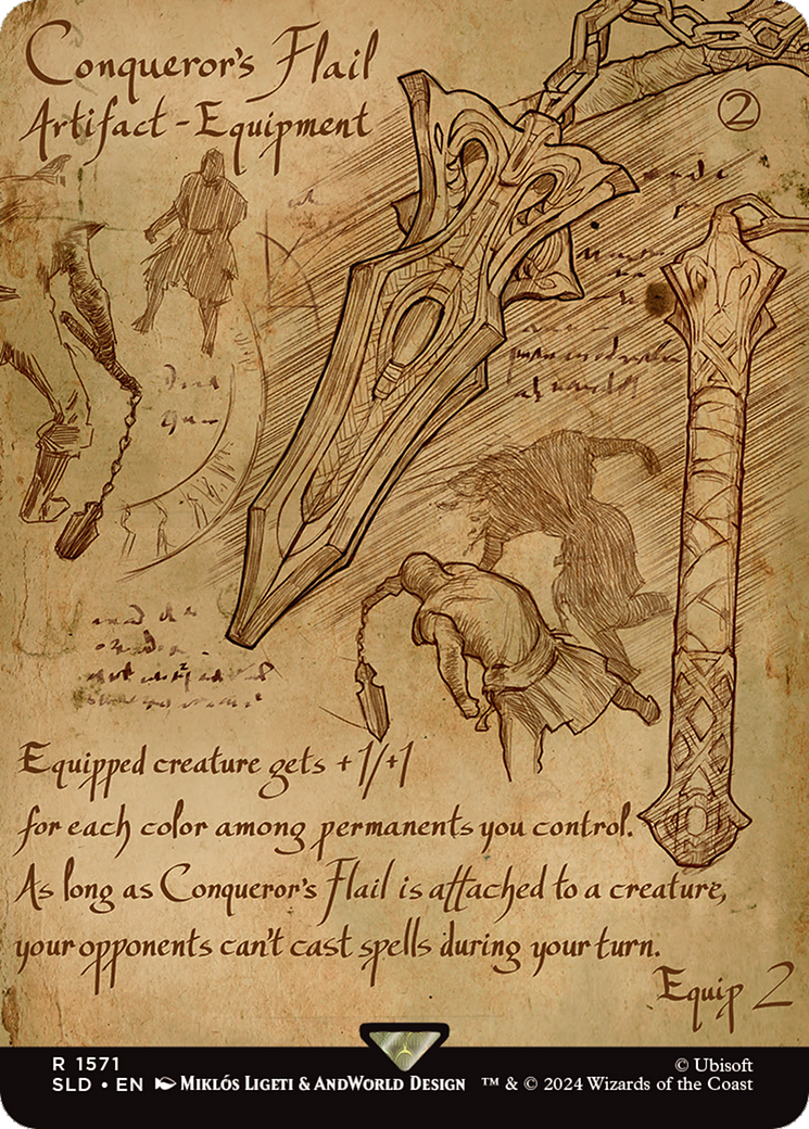 Image of Conqueror's Flail (SLD-1571) - Secret Lair Drop (Borderless) Foil