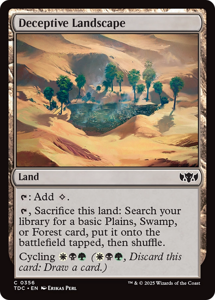 Image of Deceptive Landscape (TDC-356) - Commander: Tarkir: Dragonstorm