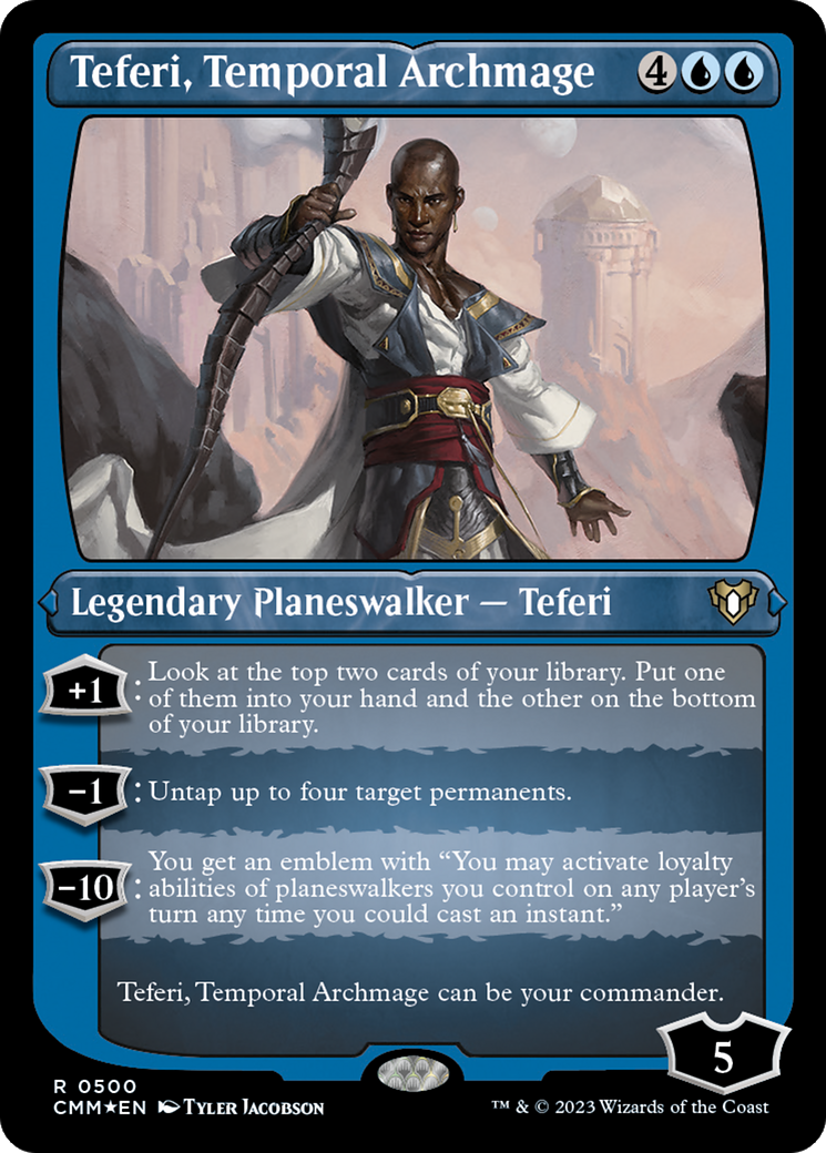 Image of Teferi, Temporal Archmage (CMM-500) - Commander Masters Etched Foil